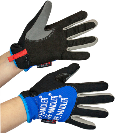 SAFE HANDLER Easy Fit Gloves, Small/Medium, PR BLSH-ESRG-3-SM